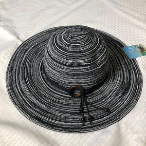 Sun Hat Black and White